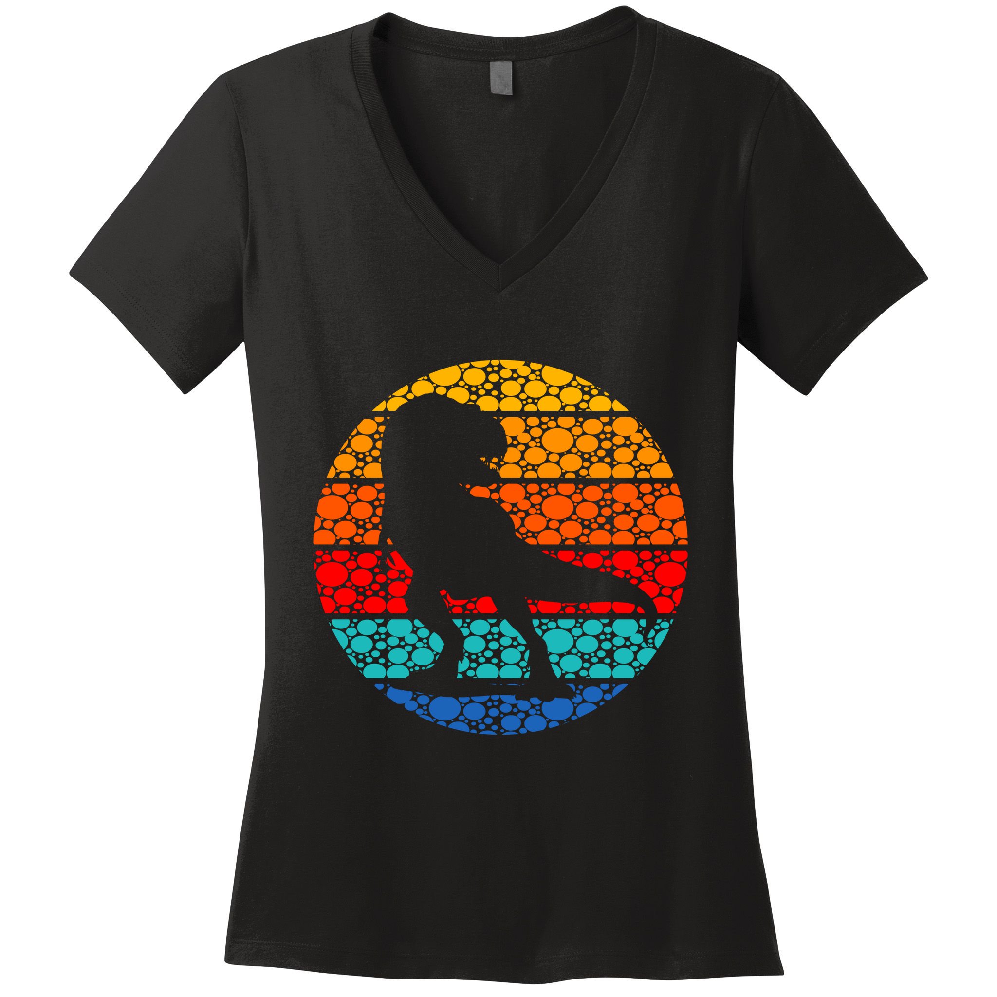 Polka Dots Trex International Dot Day Women's V-Neck T-Shirt