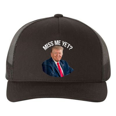 President Donald Trump Miss Me Yet Funny Political 2024 Us Flag Yupoong Adult 5-Panel Trucker Hat