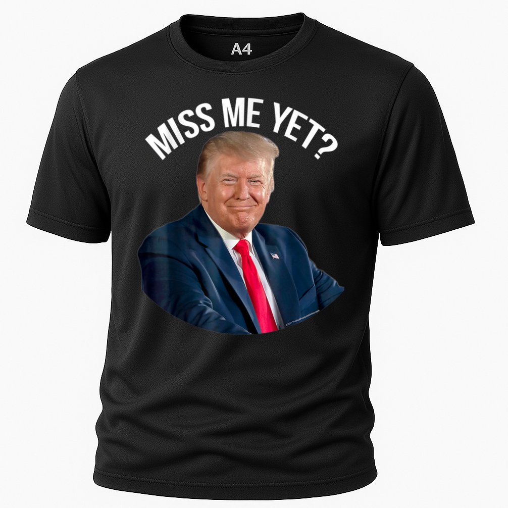 President Donald Trump Miss Me Yet Funny Political 2024 Us Flag Cooling Performance Crew T-Shirt