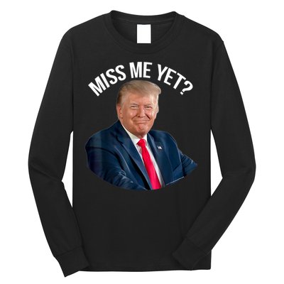 President Donald Trump Miss Me Yet Funny Political 2024 Us Flag Long Sleeve Shirt