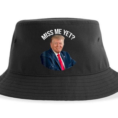 President Donald Trump Miss Me Yet Funny Political 2024 Us Flag Sustainable Bucket Hat