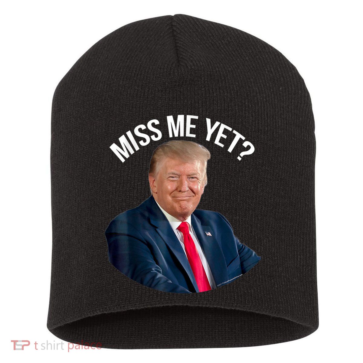 President Donald Trump Miss Me Yet Funny Political 2024 Us Flag Short Acrylic Beanie