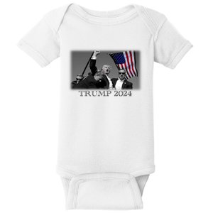 President Donald Trump 2024 Failed Attempt Usa Patriotic Baby Bodysuit