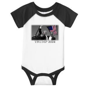 President Donald Trump 2024 Failed Attempt Usa Patriotic Infant Baby Jersey Bodysuit