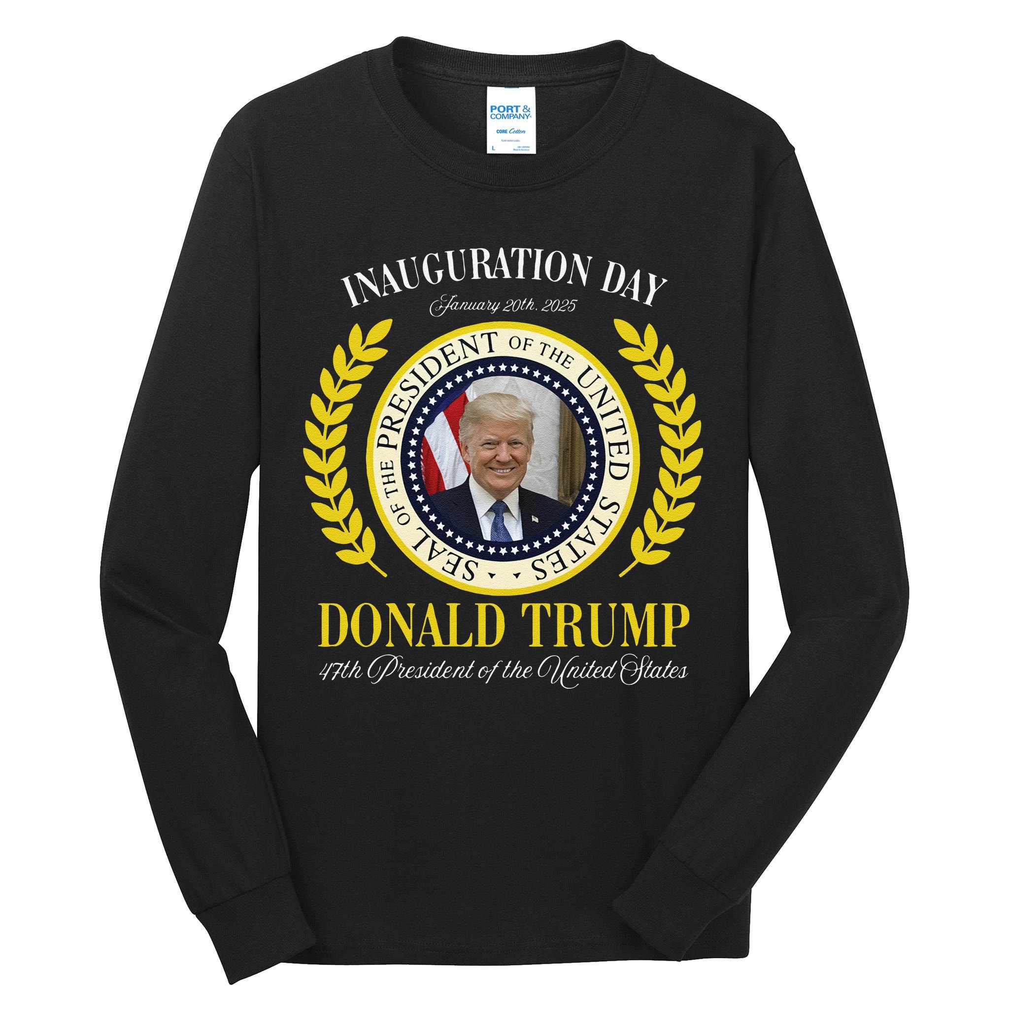 President Donald Trump Inauguration Day 2025 Memorabilia Gift Tall Long Sleeve T-Shirt