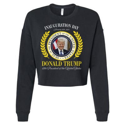 President Donald Trump Inauguration Day 2025 Memorabilia Gift Cropped Pullover Crew