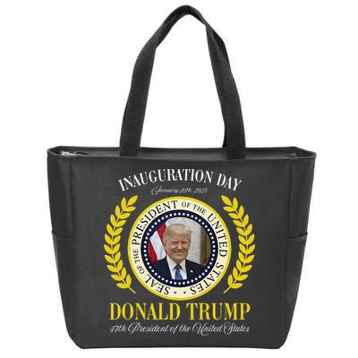 President Donald Trump Inauguration Day 2025 Memorabilia Gift Zip Tote Bag