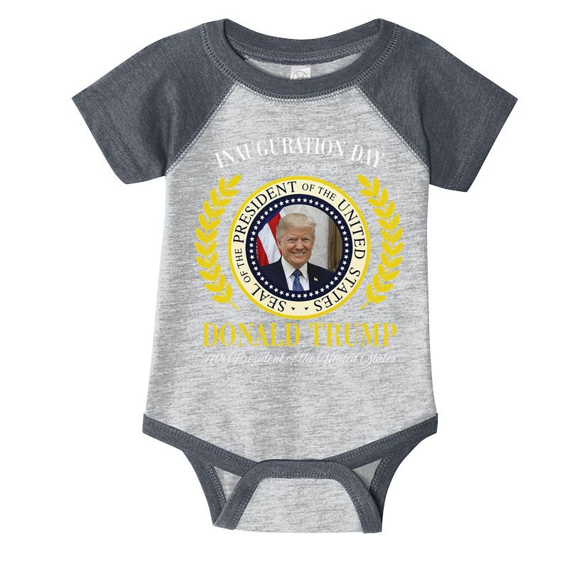 President Donald Trump Inauguration Day 2025 Memorabilia Gift Infant Baby Jersey Bodysuit