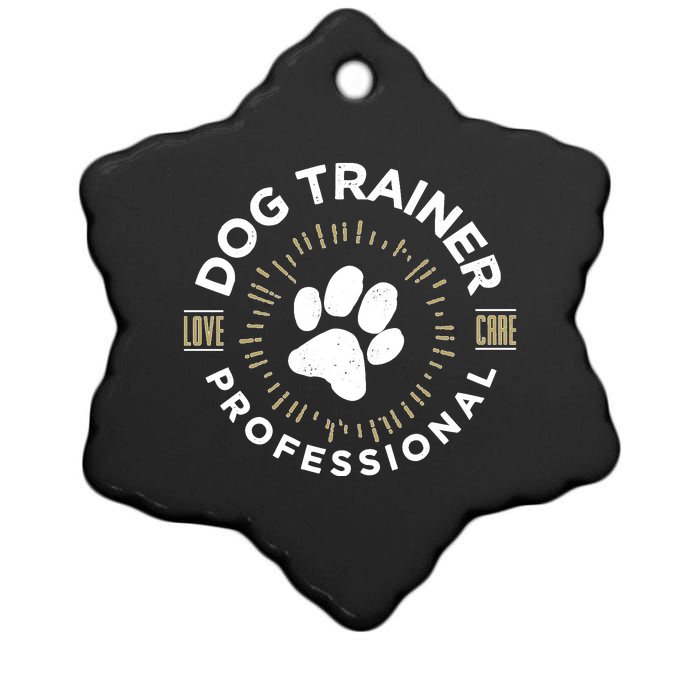 Professional Dog Trainer Long Sleeve Ceramic Star Ornament