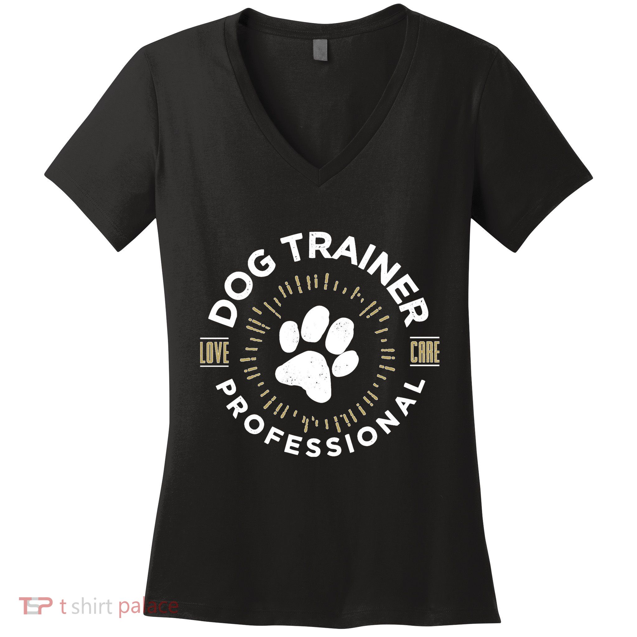 Professional Dog Trainer Long Sleeve Women's V-Neck T-Shirt
