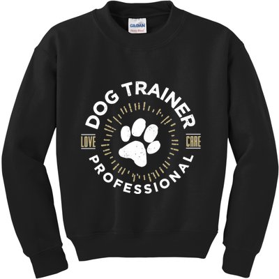 Professional Dog Trainer Long Sleeve Kids Sweatshirt