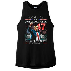 President Donald Trump 47th Inauguration Day January 20 2025 Ladies PosiCharge Tri-Blend Wicking Tank