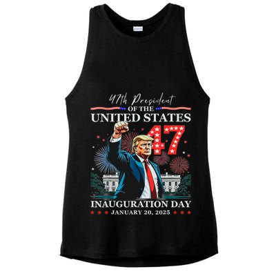 President Donald Trump 47th Inauguration Day January 20 2025 Ladies PosiCharge Tri-Blend Wicking Tank