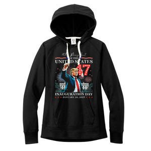 President Donald Trump 47th Inauguration Day January 20 2025 Women's Fleece Hoodie