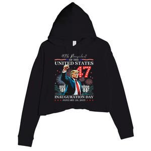 President Donald Trump 47th Inauguration Day January 20 2025 Crop Fleece Hoodie