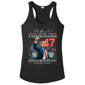 President Donald Trump 47th Inauguration Day January 20 2025 Ladies PosiCharge Competitor Racerback Tank