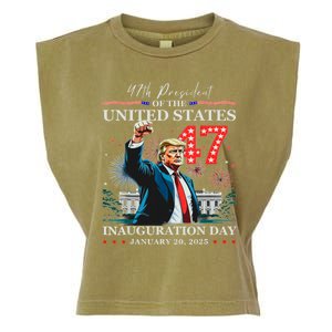 President Donald Trump 47th Inauguration Day January 20 2025 Garment-Dyed Women's Muscle Tee