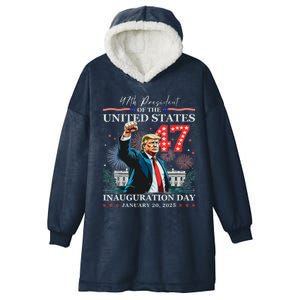 President Donald Trump 47th Inauguration Day January 20 2025 Hooded Wearable Blanket