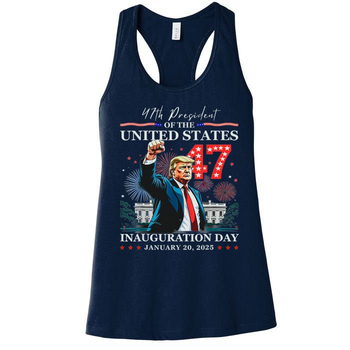 President Donald Trump 47th Inauguration Day January 20 2025 Women's Racerback Tank