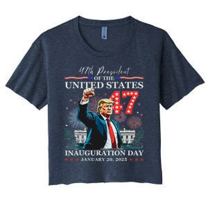 President Donald Trump 47th Inauguration Day January 20 2025 Women's Crop Top Tee