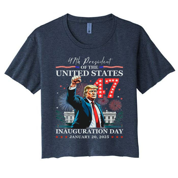 President Donald Trump 47th Inauguration Day January 20 2025 Women's Crop Top Tee