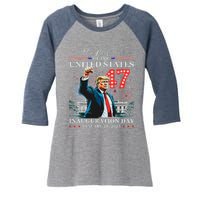 President Donald Trump 47th Inauguration Day January 20 2025 Women's Tri-Blend 3/4-Sleeve Raglan Shirt