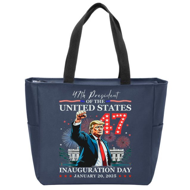 President Donald Trump 47th Inauguration Day January 20 2025 Zip Tote Bag