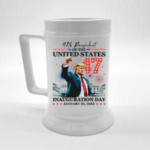 President Donald Trump 47th Inauguration Day January 20 2025 Beer Stein