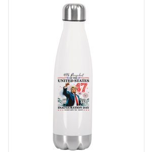 President Donald Trump 47th Inauguration Day January 20 2025 Stainless Steel Insulated Water Bottle