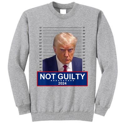 President Donald Trump Mugshot 2024 Not Guilty Supporter T Not Guilty Supporter Tall Sweatshirt