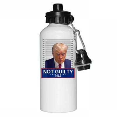 President Donald Trump Mugshot 2024 Not Guilty Supporter T Not Guilty Supporter Aluminum Water Bottle