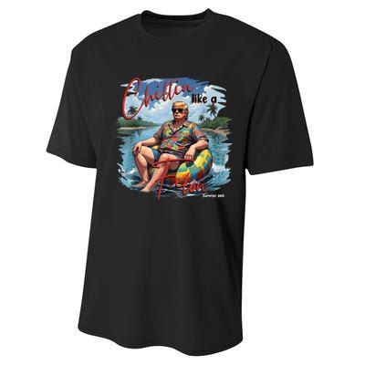 President Donald Trump Chillin Like A Felon Summer 2024 Performance Sprint T-Shirt