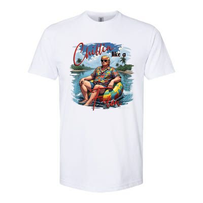 President Donald Trump Chillin Like A Felon Summer 2024 Softstyle CVC T-Shirt