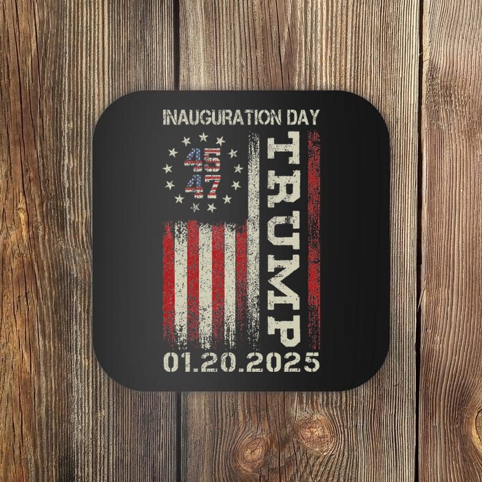 President Donald Trump Inauguration Day 2025 Usa Flag Coaster