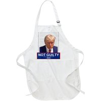 President Donald Trump Mugshot 2024 Not Guilty Supporter Full-Length Apron With Pockets