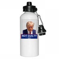 President Donald Trump Mugshot 2024 Not Guilty Supporter Aluminum Water Bottle