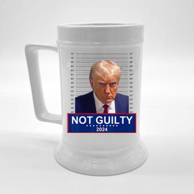 President Donald Trump Mugshot 2024 Not Guilty Supporter Beer Stein