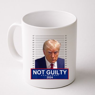 President Donald Trump Mugshot 2024 Not Guilty Supporter Coffee Mug