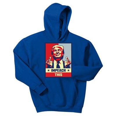 Pro Donald Trump Funny Gift Republican Conservative Impeach This Gift Kids Hoodie