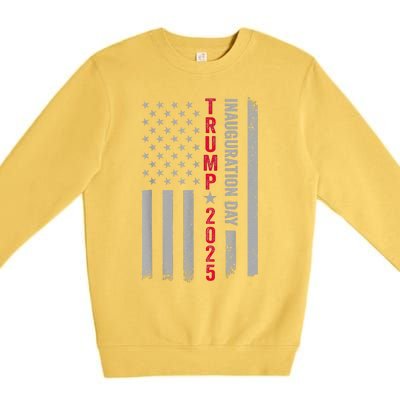 President Donald Trump Inauguration Day 2025 Vintage Us Flag Premium Crewneck Sweatshirt