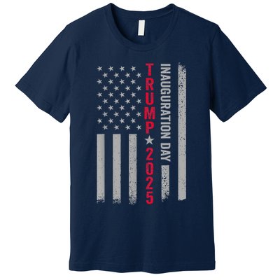 President Donald Trump Inauguration Day 2025 Vintage Us Flag Premium T-Shirt