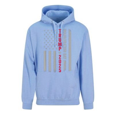 President Donald Trump Inauguration Day 2025 Vintage Us Flag Unisex Surf Hoodie