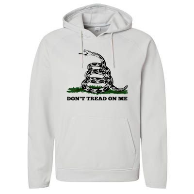 Please Dont Tread On Me Ill Cum Performance Fleece Hoodie