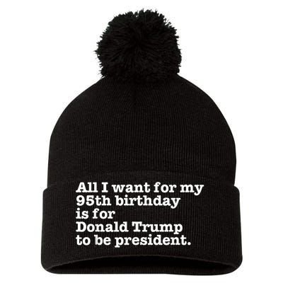 Pro Donald Trump President Funny 95th Birthday Gag Gift Joke Pom Pom 12in Knit Beanie