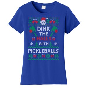 Pickleball Dink The Halls Ugly Christmas Pickleball Gift Women's T-Shirt