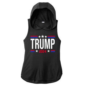 Pro Donald Trump 2024 Usa Election Ladies PosiCharge Tri-Blend Wicking Draft Hoodie Tank