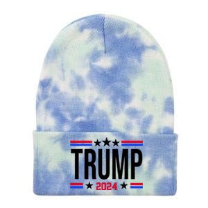 Pro Donald Trump 2024 Usa Election Tie Dye 12in Knit Beanie