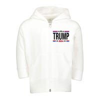 Pro Donald Trump 2024 Usa Election Toddler Zip Fleece Hoodie