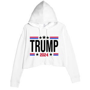 Pro Donald Trump 2024 Usa Election Crop Fleece Hoodie