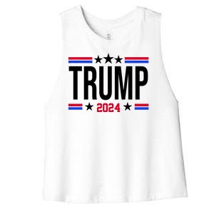 Pro Donald Trump 2024 Usa Election Women's Racerback Cropped Tank